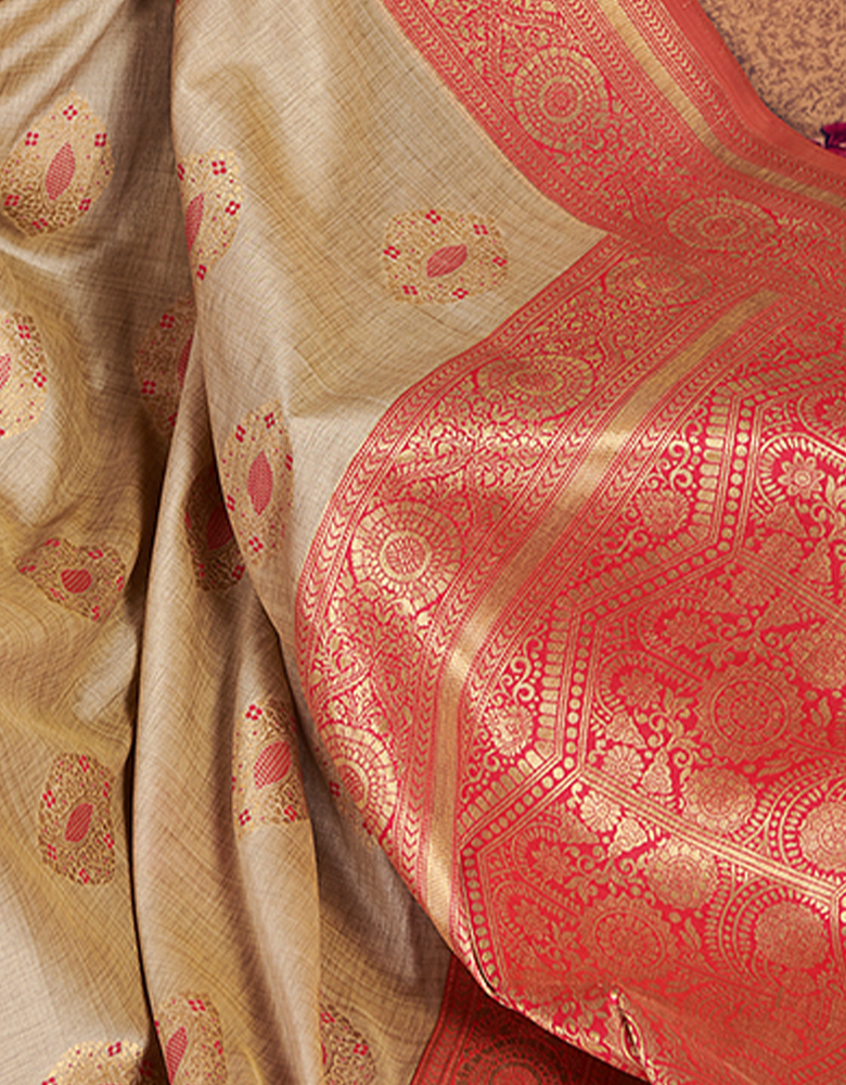 The Intense Vastra Silk Saree Beige