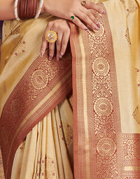 The Intense Vastra Silk Saree Golden