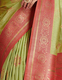 The Intense Vastra Silk Saree Lime Green