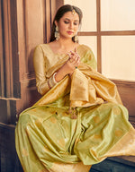 The Passion Vastra Silk Saree Lime Green