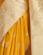 The Passion Vastra Silk Saree  Yellow