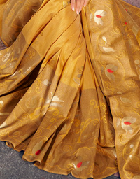 The Peace Vastra Silk Saree Mustard