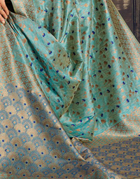 The Romance Vastra Silk Saree Blue