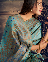 The Romance Vastra Silk Saree Blue