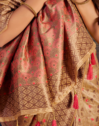 The Romance Vastra Silk Saree Champagne