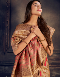 The Romance Vastra Silk Saree Champagne