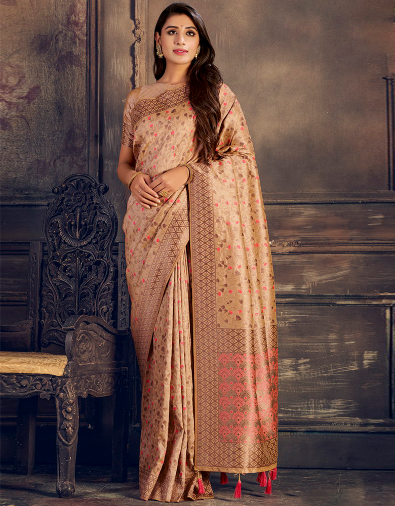 The Romance Vastra Silk Saree Champagne