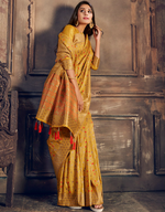 The Romance Vastra Silk Saree Mastard Yellow