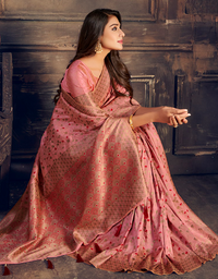 The Romance Vastra Silk Saree Pink