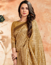 The Silent Vastra Silk Saree Beige