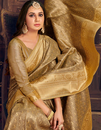 The Soul Vastra Silk Saree Beige