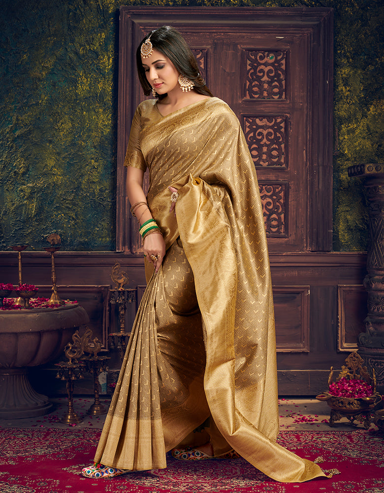 The Soul Vastra Silk Saree Golden