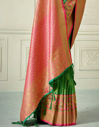 Yogini Silk Banarasi Silk Saree Green