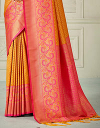 Yogini Silk Banarasi Silk Saree Mustard Yellow