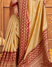 The Power Vastra Silk Saree Beige