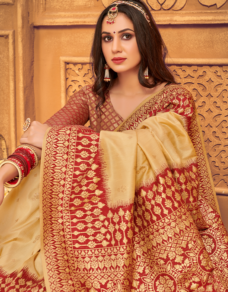 The Power Vastra Silk Saree Beige